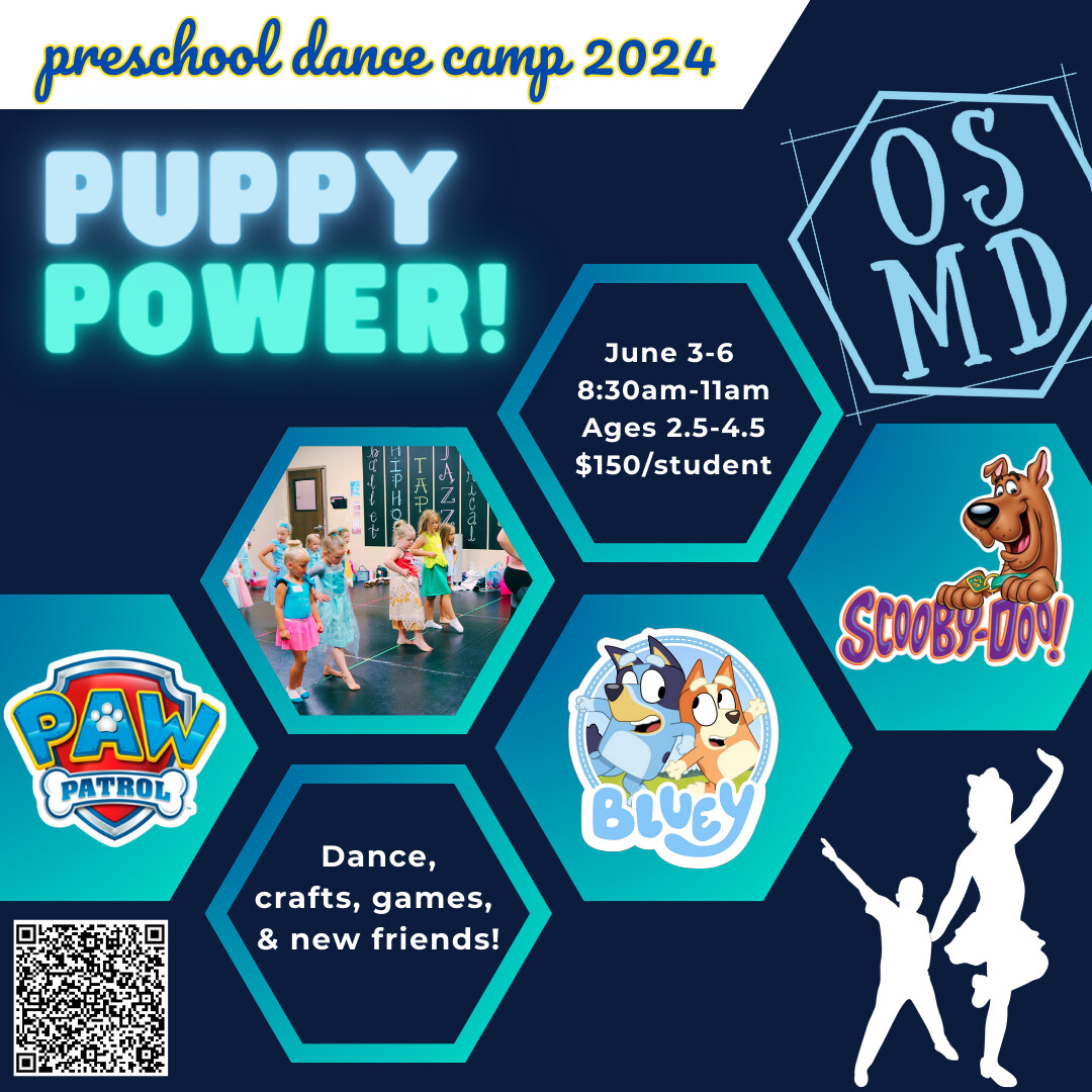 puppy power preschool summer dance camp 2024